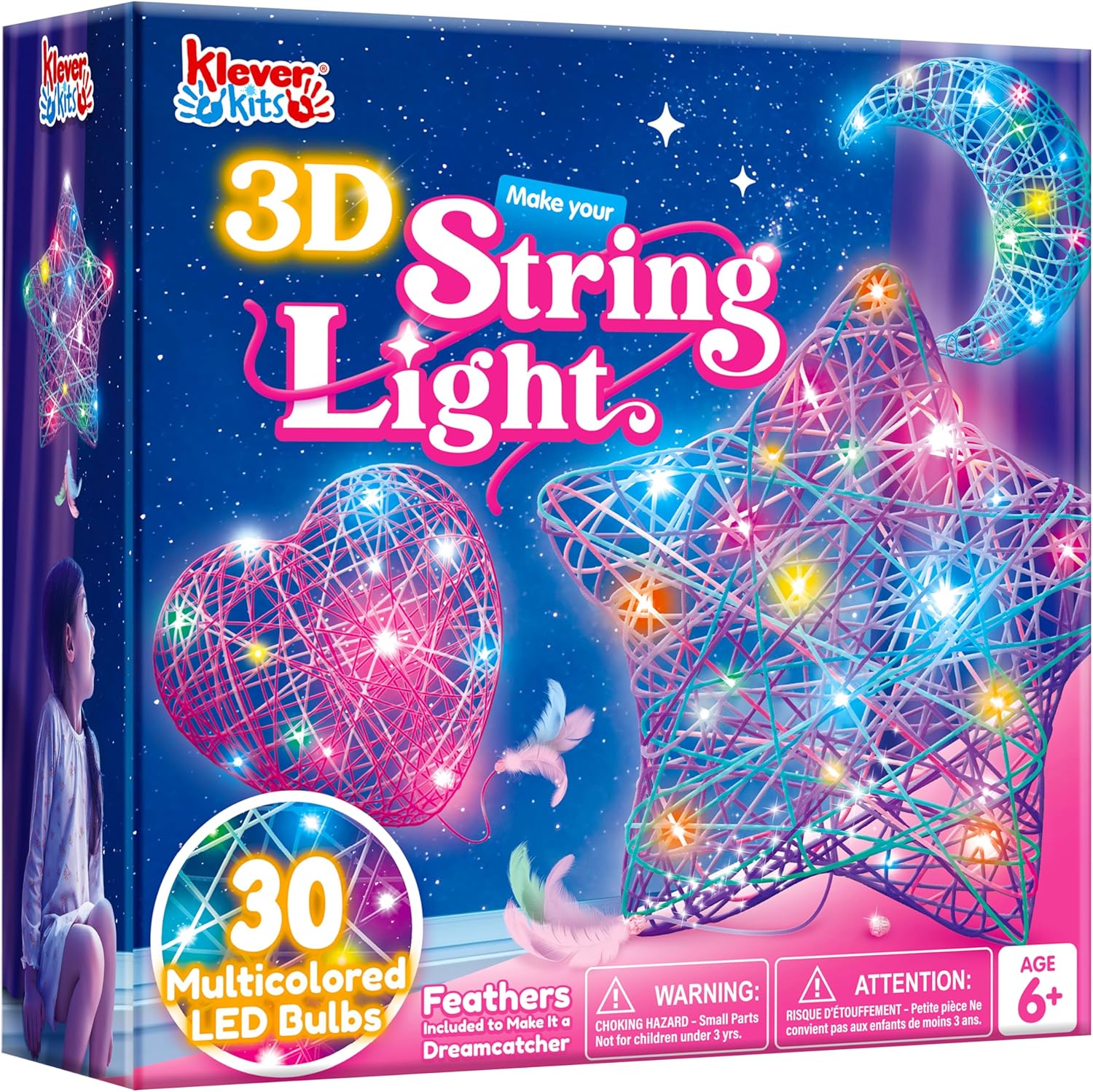 3D String Art Kit for Kids, Light Up String Light Toy