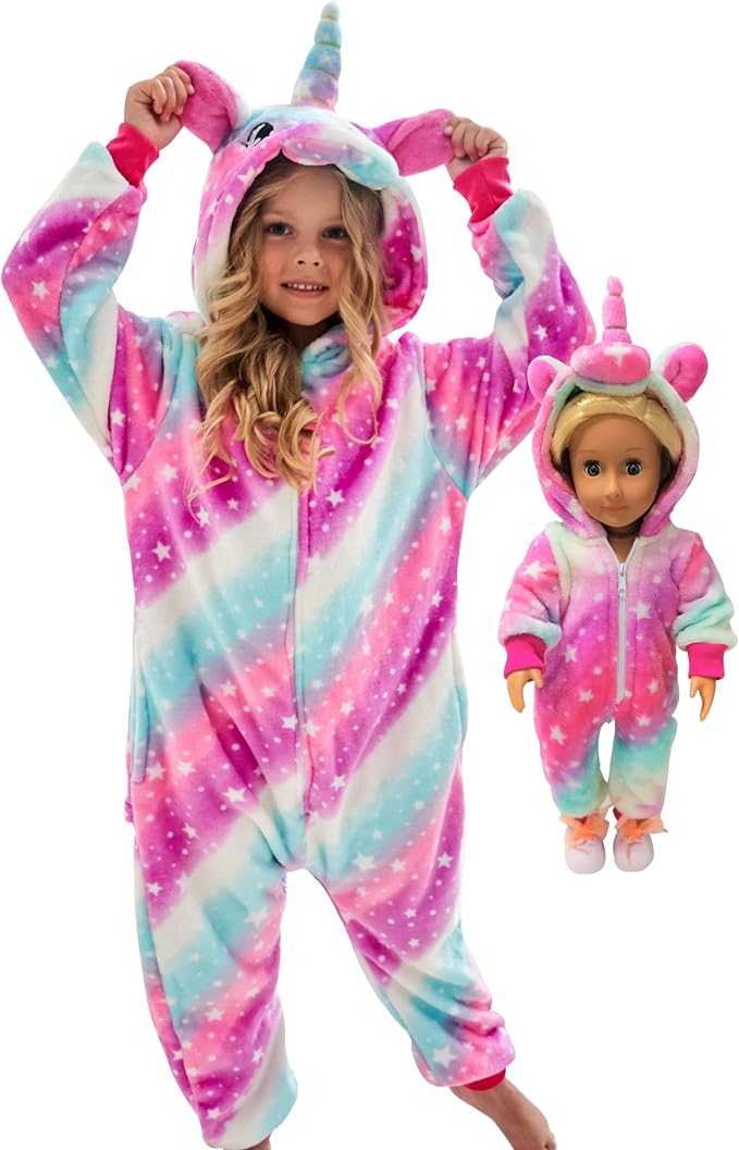 Matching Unicorn Costumes Fleece Onesie Unicorn Gifts for Girls