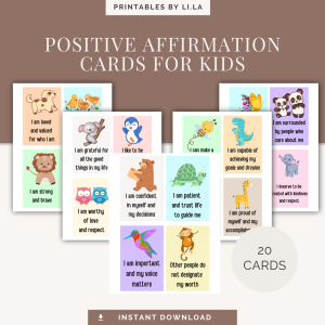 Positive Affirmation cards for kids