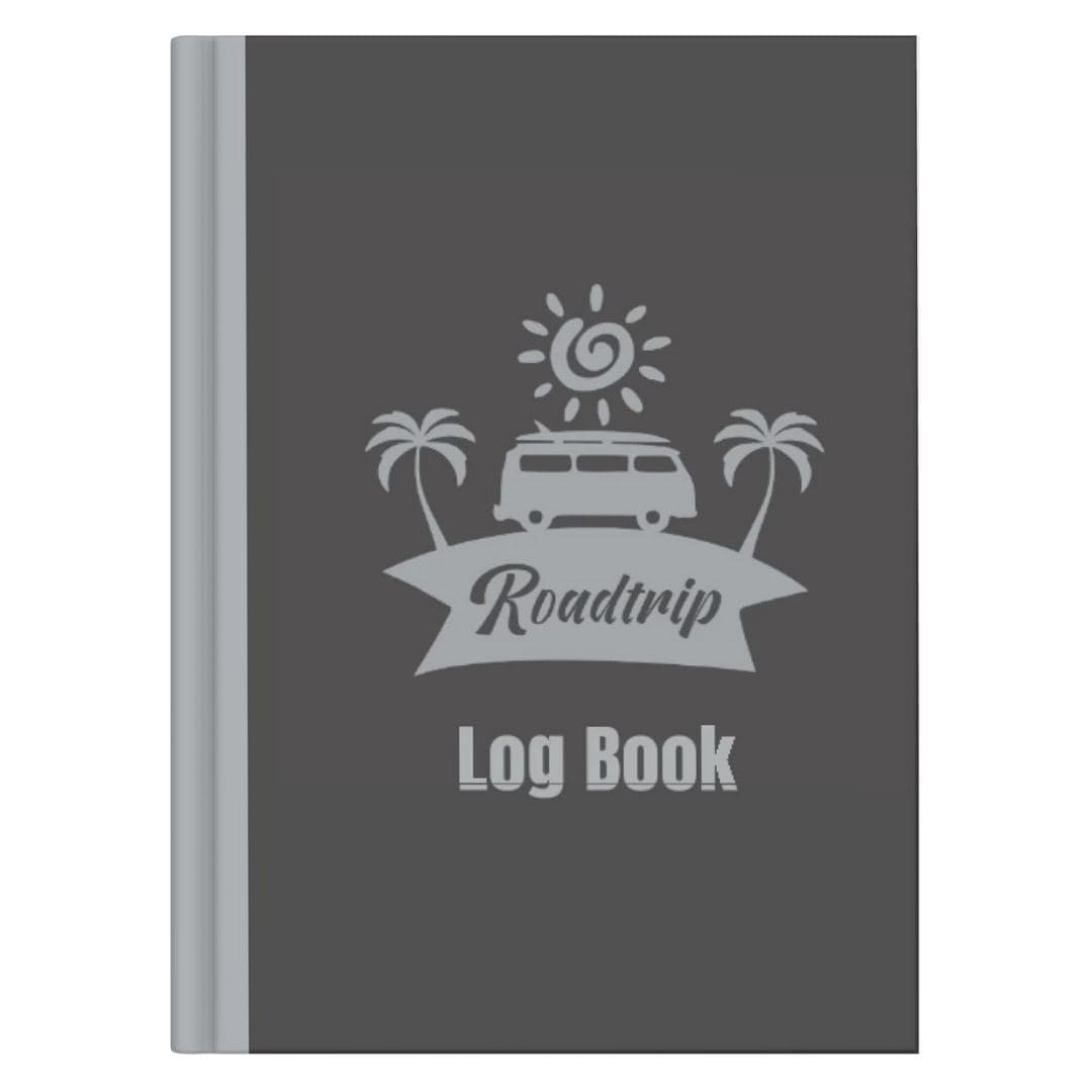 Road Trip Log Book Black