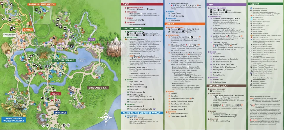 2026 Disney’s Animal Kingdom Map