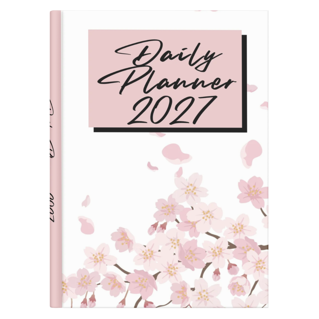 2027 Floral Daily Planner Hourly Schedules Appointment Planner